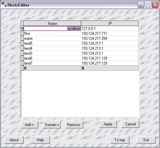 HostsEditor Screenshot